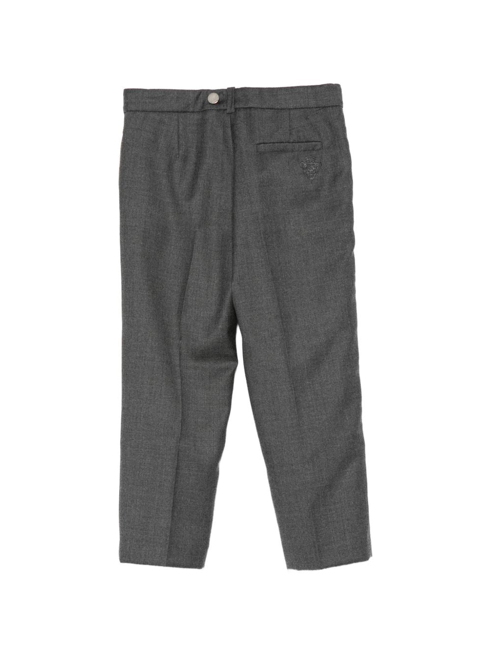 Pantaloni per bambino Gucci Kids grigio con logo ricamato 863915XWA84 1200 GUCCI KIDS 