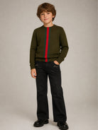 Jeans svasati per bambino Gucci Kids in denim con morsetto 870025XDC41 1168 GUCCI KIDS 