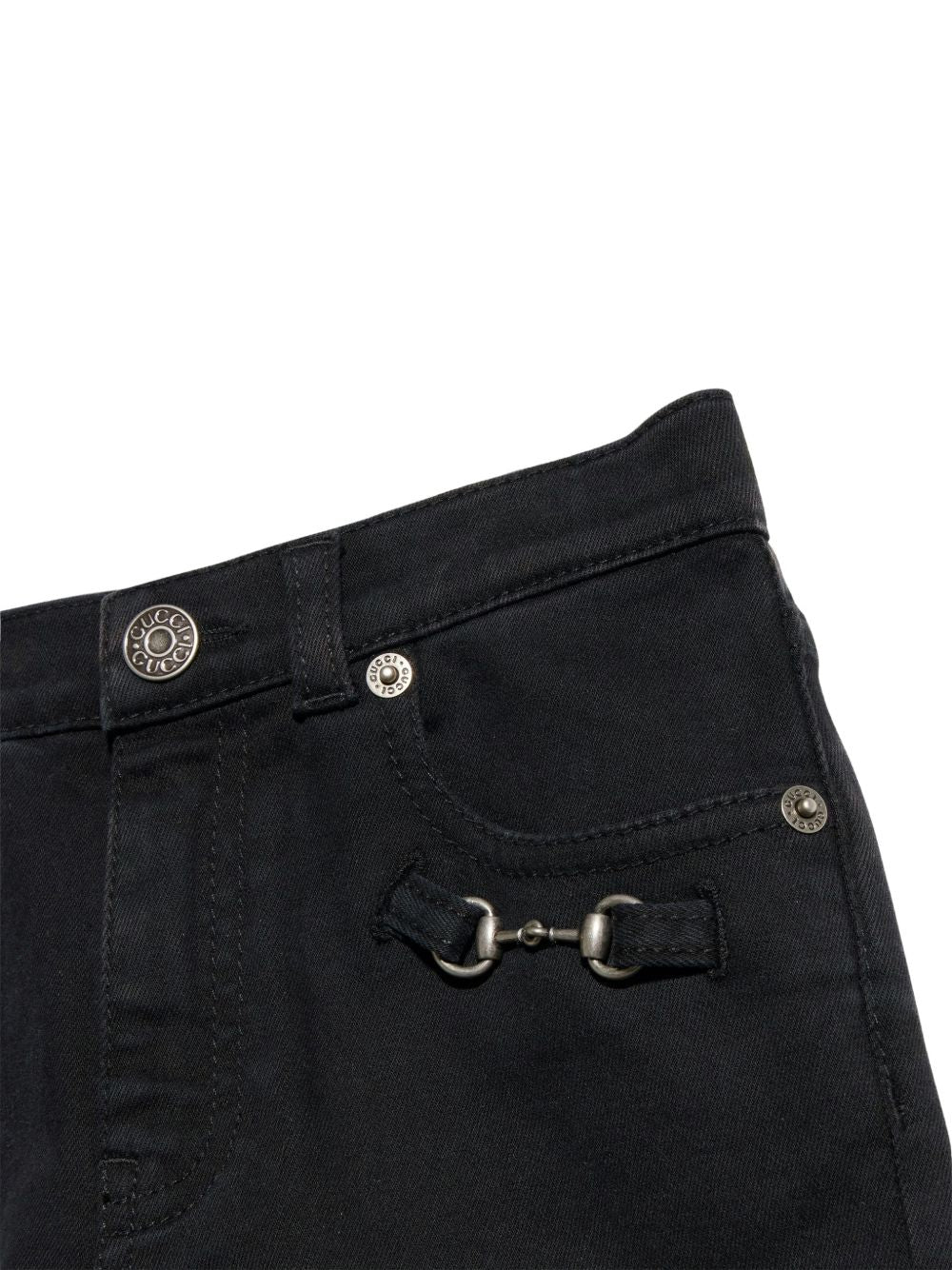Jeans svasati per bambino Gucci Kids in denim con morsetto 870025XDC41 1168 GUCCI KIDS 