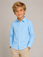 Camicia per bambino Gucci Kids azzurra con colletto classico 870268XWA9G 4774 GUCCI KIDS 