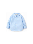 Camicia per neonato Gucci Kids azzurra con motivo Jacquard GG Supreme all-over 870284XWA9G 4774 GUCCI KIDS 