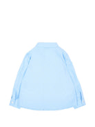 Camicia per neonato Gucci Kids azzurra con motivo Jacquard GG Supreme all-over 870284XWA9G 4774 GUCCI KIDS 