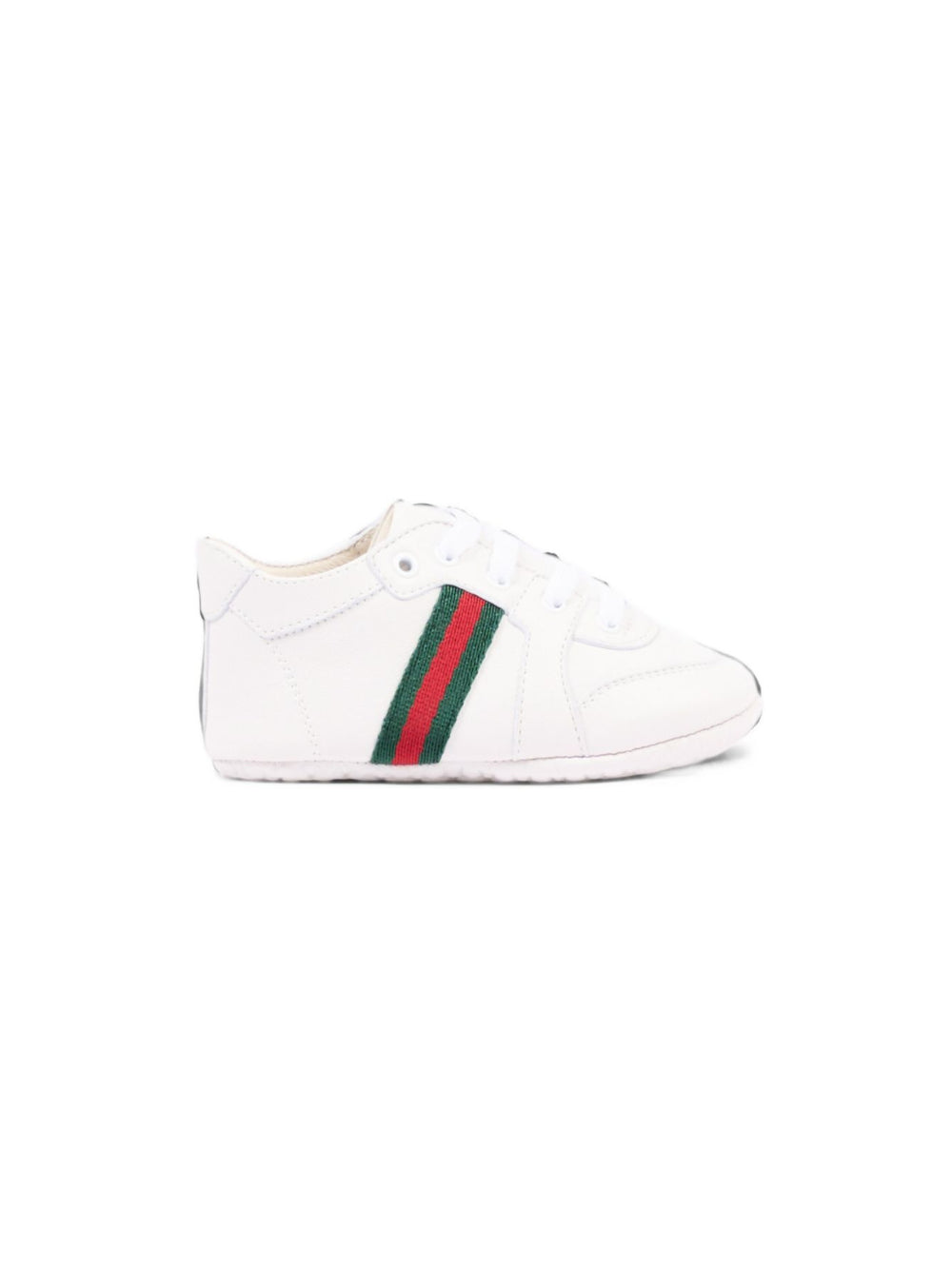 Sneakers per neonato Gucci Kids bianche in pelle con decorazione Web 873033AAGPG 9061 GUCCI KIDS 