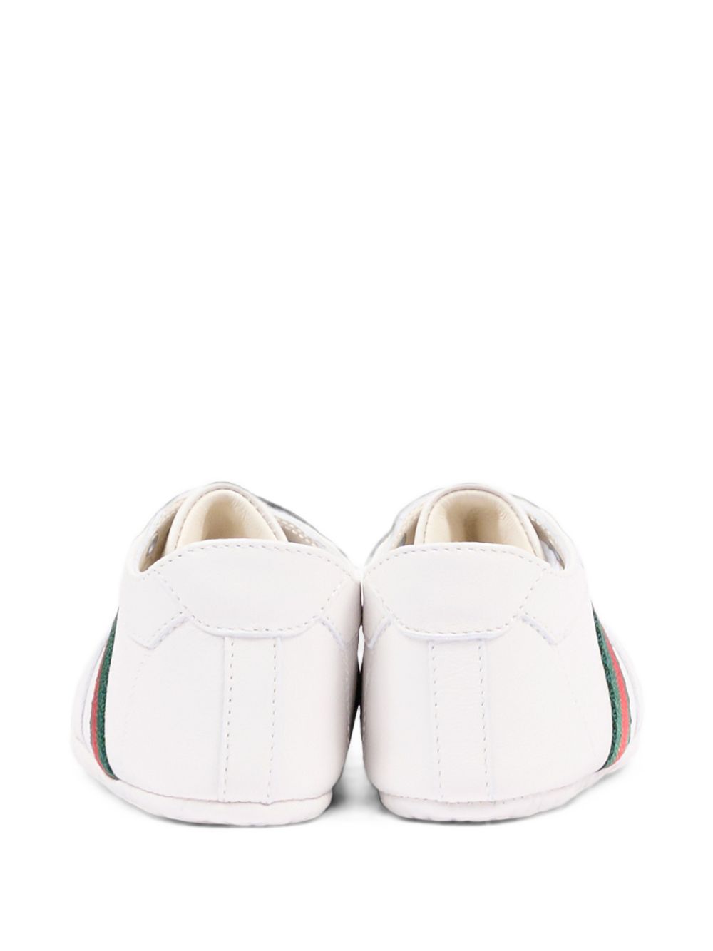 Sneakers per neonato Gucci Kids bianche in pelle con decorazione Web 873033AAGPG 9061 GUCCI KIDS 