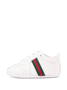 Sneakers per neonato Gucci Kids bianche in pelle con decorazione Web 873033AAGPG 9061 GUCCI KIDS 