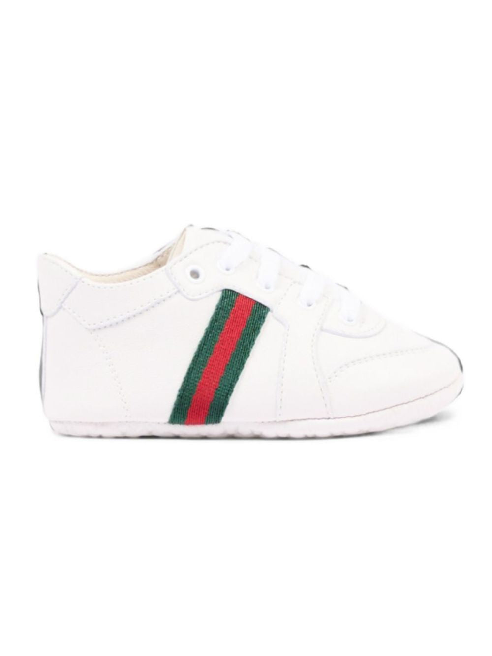 Sneakers per neonato Gucci Kids bianche in pelle con decorazione Web 873033AAGPG 9061 GUCCI KIDS 