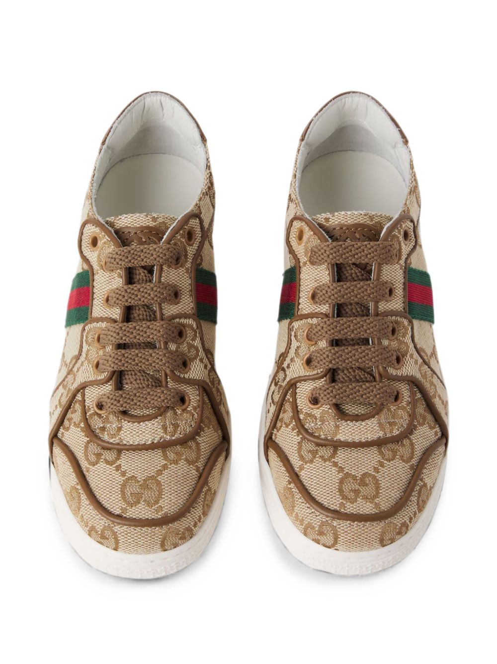 Sneakers per bambino Gucci Kids beige con dettagli in motivo Web Stripe 873450FAF5F 9644 GUCCI KIDS 