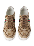 Sneakers per bambino Gucci Kids beige con dettagli in motivo Web Stripe 873450FAF5F 9644 GUCCI KIDS 