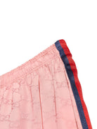 Pantaloni sportivi per bambina Gucci Kids rosa GG jacquard con decorazione Web 873853XJHZF 5442 GUCCI KIDS 