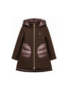 Cappotto per bambina Herno Kids marrone con inserti imbottiti GC000049G33344 8810 HERNO KIDS 