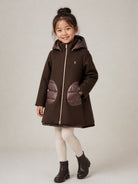 Cappotto per bambina Herno Kids marrone con inserti imbottiti GC000049G33344 8810 HERNO KIDS 