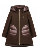 Cappotto per bambina Herno Kids marrone con inserti imbottiti GC000049G33344 8810 HERNO KIDS 