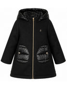 Cappotto per bambina Herno Kids nero con tasche con design trapuntato GC000049G33344 9300 HERNO KIDS 