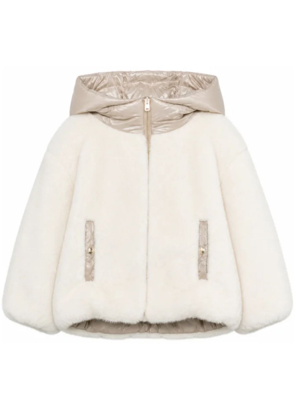 Giubbino per bambina Herno Kids beige con cappuccio imbottito GC000060G12630 1000 HERNO KIDS 