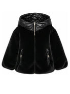 Giubbino per bambina Herno Kids nero con texture teddy GC000060G12630 9300 HERNO KIDS 