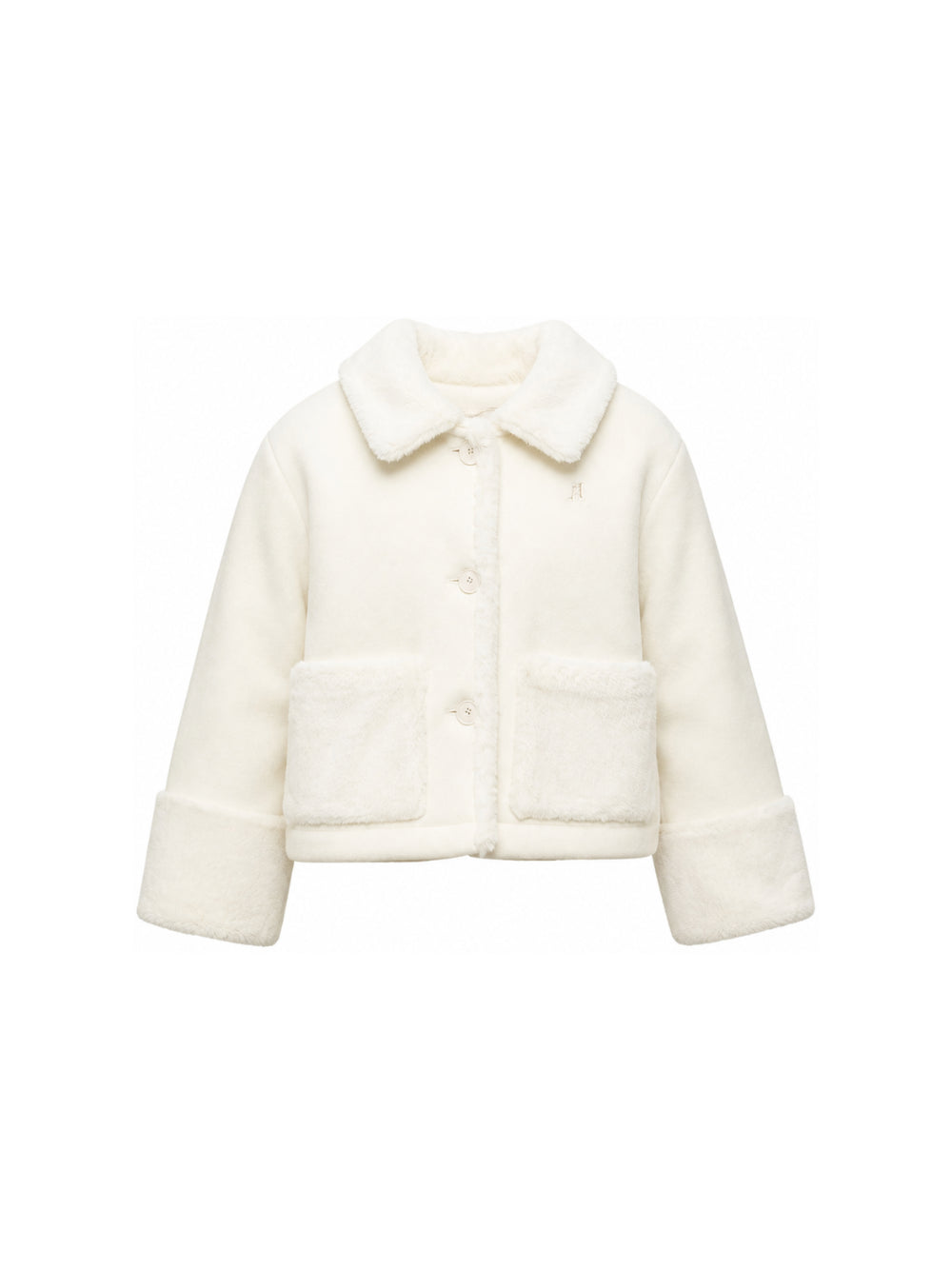Giubbino per bambina Herno Kids bianco con inserti in ecopelliccia GI000104G33344 1000 HERNO KIDS 