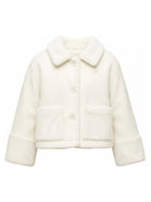 Giubbino per bambina Herno Kids bianco con inserti in ecopelliccia GI000104G33344 1000 HERNO KIDS 