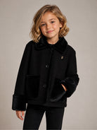 Giubbino per bambina Herno Kids nero con inserti in ecopelliccia GI000104G33344 9300 HERNO KIDS 
