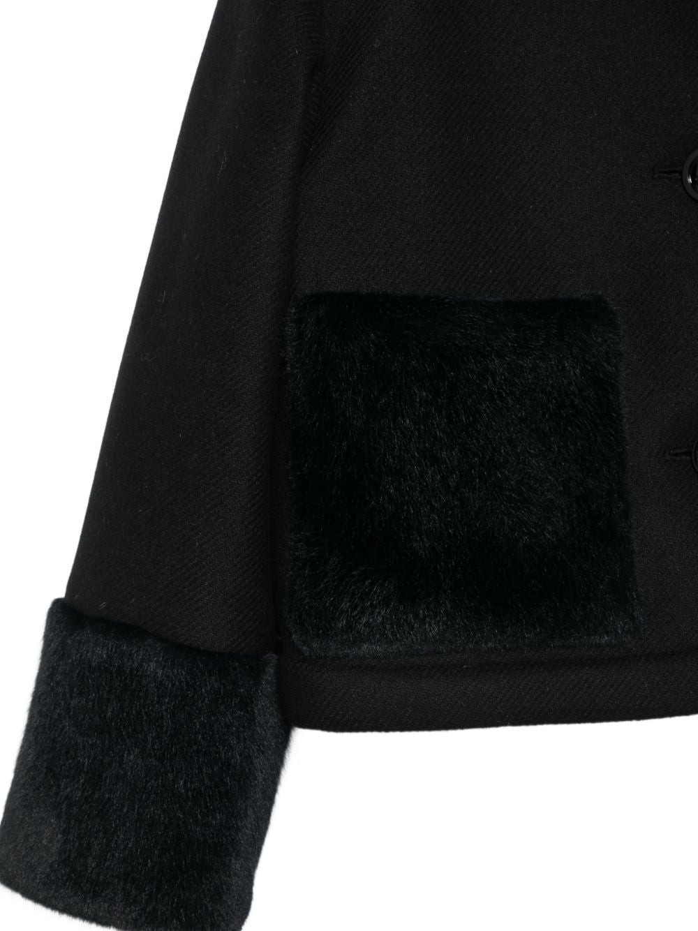 Giubbino per bambina Herno Kids nero con inserti in ecopelliccia GI000104G33344 9300 HERNO KIDS 
