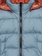 Giubbino per bambino Herno Kids azzurro con cappuccio marrone PI000043X12004Z 9097 HERNO KIDS 
