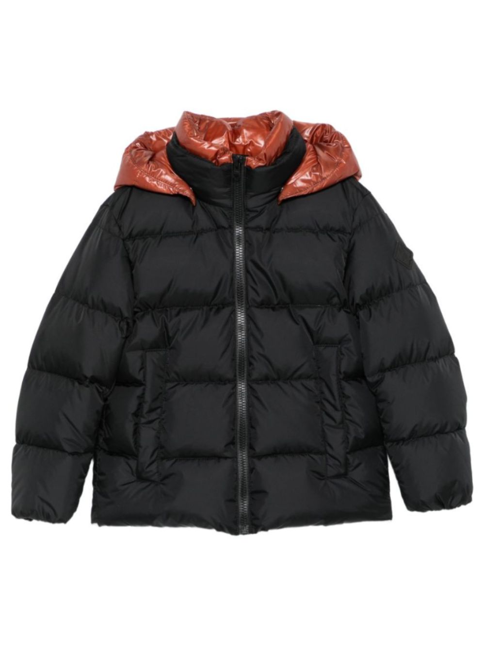 Giubbino per bambino Herno Kids nero con cappuccio a contrasto PI000043X12004Z 9389 HERNO KIDS 
