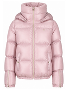 Giubbino per bambina Herno Kids rosa con placca logo sul petto PI000194G12017Z 4138 HERNO KIDS 