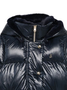 Cappotto per bambina Herno Kids blu con effetto glossy PI000195G12017Z 9200 HERNO KIDS 