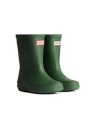 Stivali da pioggia per bambini Hunter Kids verde con patch logo sul davanti HFRK0032252 HGR HUNTER KIDS 