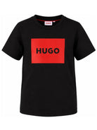T-shirt per bambino Hugo Kids nera con dettaglio logo G00572 09B Hugo KIDS 