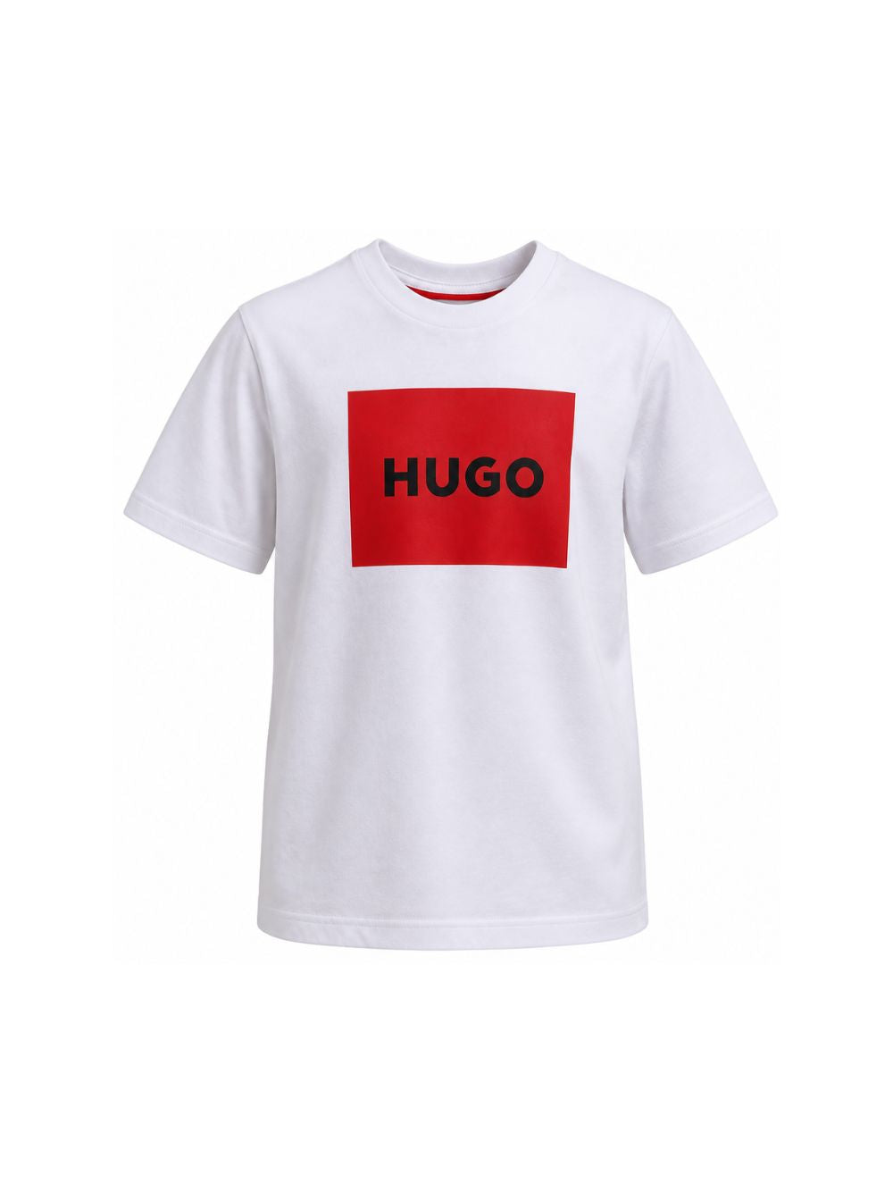 T-shirt per bambino bianca Boss Kids bianca con stampa logo G00572 10P Hugo KIDS 
