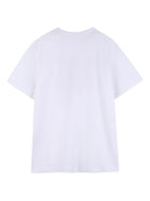 T-shirt per bambino bianca Boss Kids bianca con stampa logo G00572 10P Hugo KIDS 
