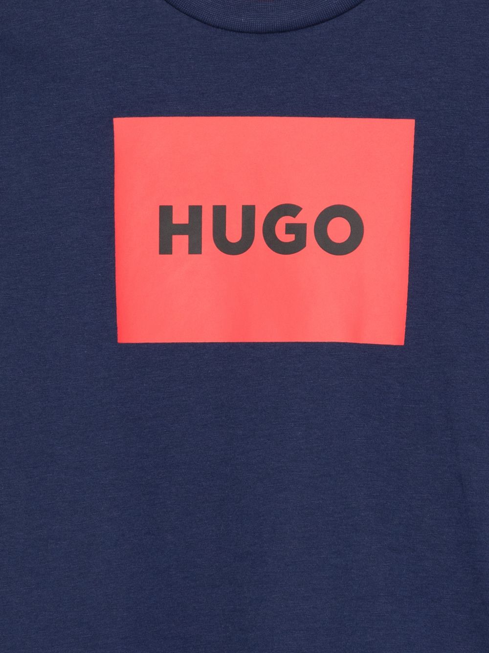 T-shirt per bambino Hugo Kids blu con logo sul davanti G00572 85C Hugo KIDS 