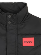 Giubbino per bambino Hugo Kids nero con patch logo sul davanti G01180 09B Hugo KIDS 
