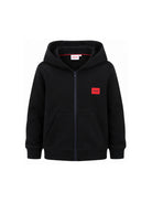Felpa per bambino Hugo Kids nera con logo sul davanti G01181 09B Hugo KIDS 