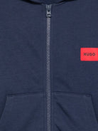 Felpa per bambino Hugo Kids blu con logo sul davanti G01181 85C Hugo KIDS 