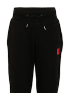Pantaloni sportivi per bambino Hugo Kids neri con logo sul davanti G01182 09B Hugo KIDS 