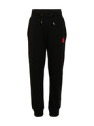 Pantaloni sportivi per bambino Hugo Kids neri con logo sul davanti G01182 09B Hugo KIDS 