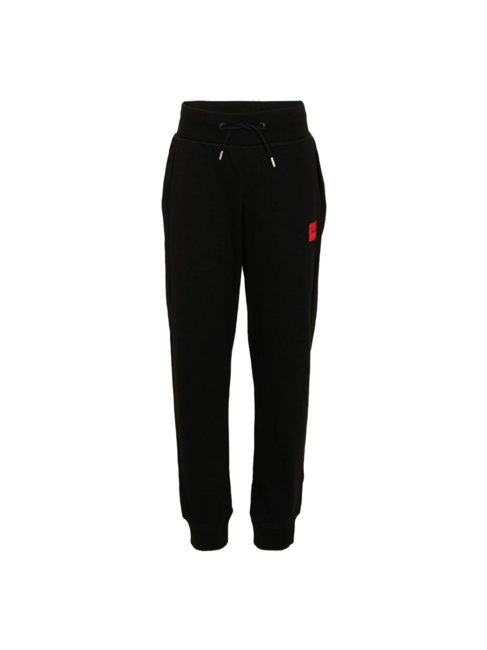 Pantaloni sportivi per bambino Hugo Kids neri con logo sul davanti G01182 09B Hugo KIDS 