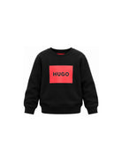 Felpa per bambino Hugo Kids nera con dettaglio logo G01184 09B Hugo KIDS 