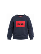 Felpa per bambino Hugo Kids blu con stampa logo G01184 85C Hugo KIDS 