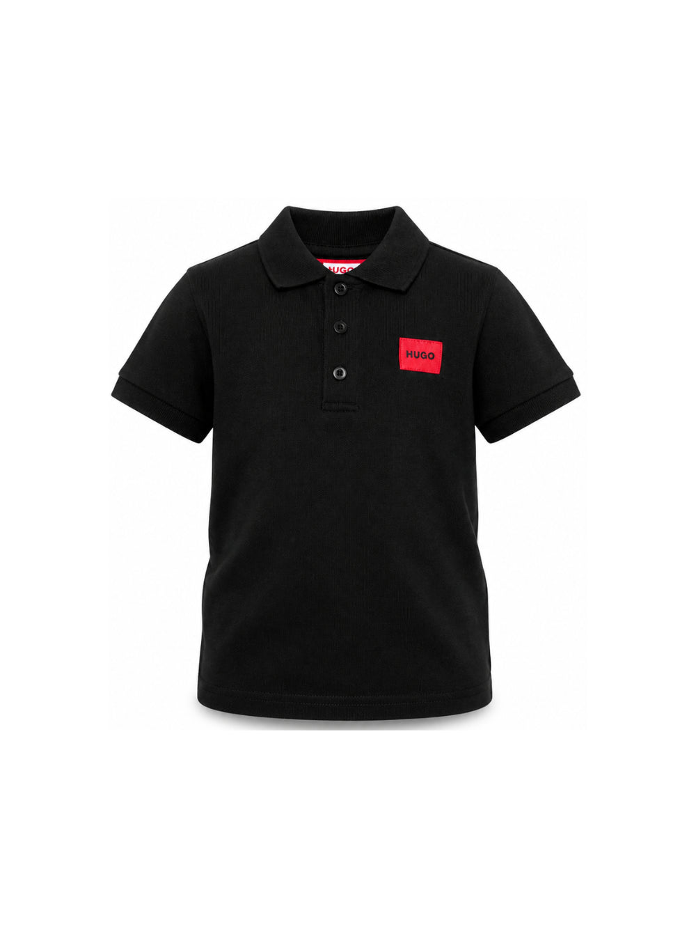 T-shirt per bambino Hugo Kids nera con colletto stile polo G01186 09B Hugo KIDS 