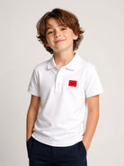 Polo per bambino Hugo Kids bianca con logo sul davanti G01186 10P Hugo KIDS 