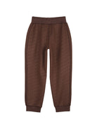 Pantaloni sportivi per bambino Hugo Kids marroni con motivo monogramma all-over G01210 33G Hugo KIDS 