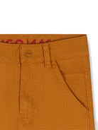 Pantaloni per bambino Hugo Kids arancioni con applicazione posteriore con logo G01223 30B Hugo KIDS 