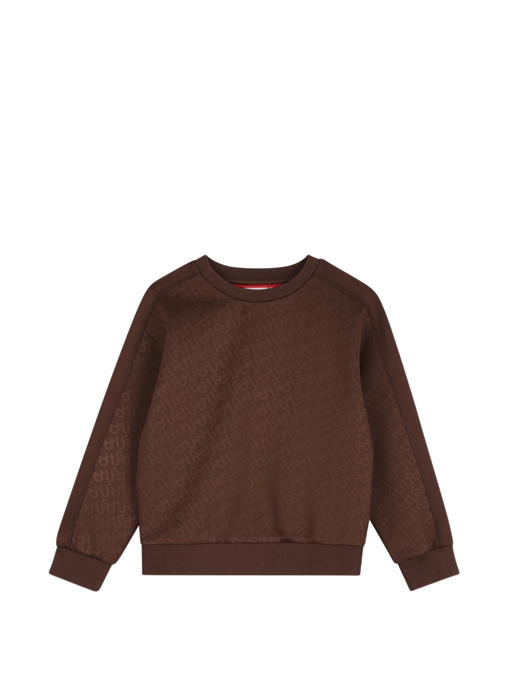 Felpa per bambino Hugo Kids marrone con motivo con monogramma G01229 33G Hugo KIDS 
