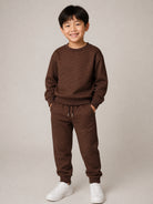 Felpa per bambino Hugo Kids marrone con motivo con monogramma G01229 33G Hugo KIDS 