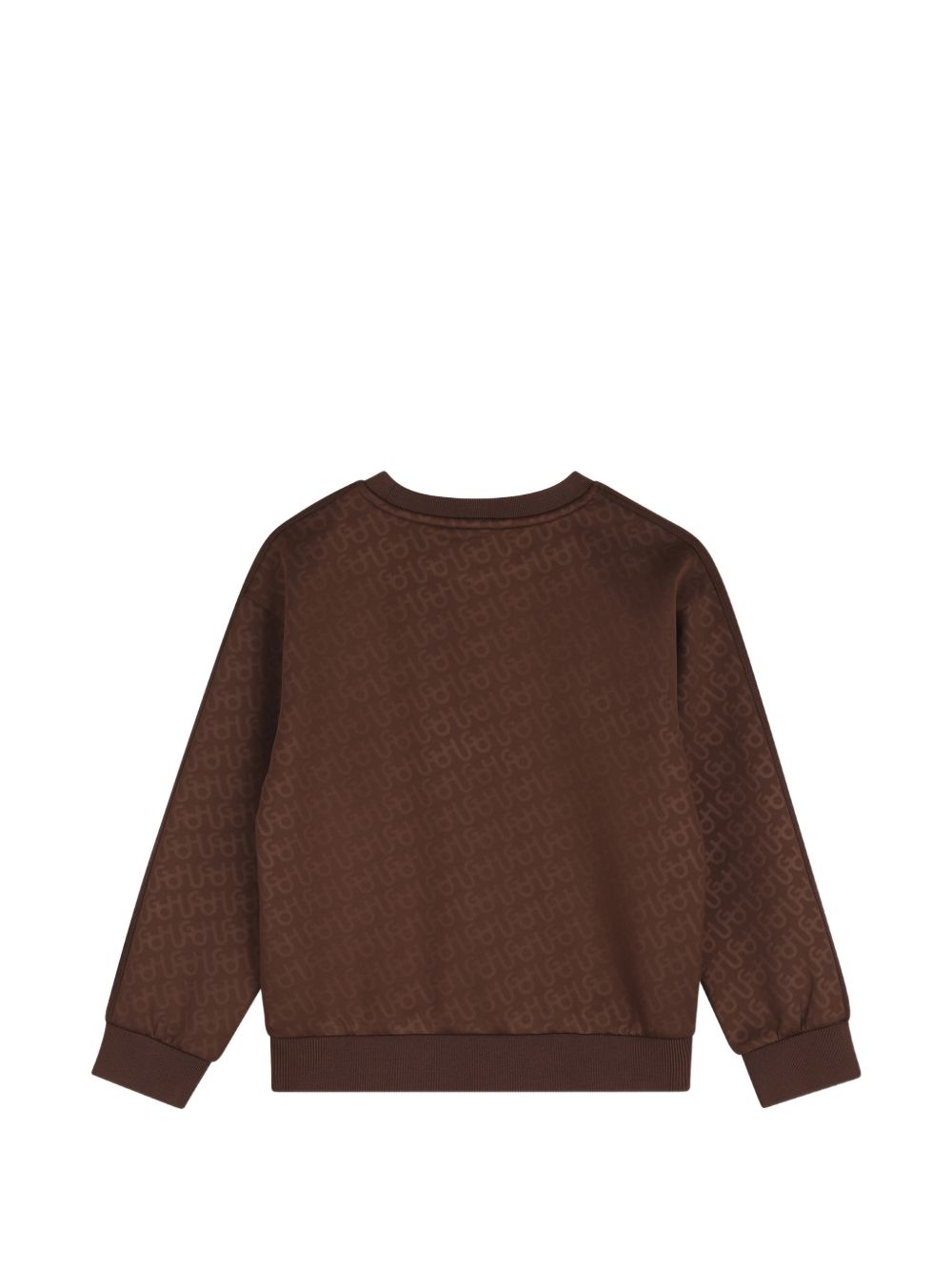 Felpa per bambino Hugo Kids marrone con motivo con monogramma G01229 33G Hugo KIDS 