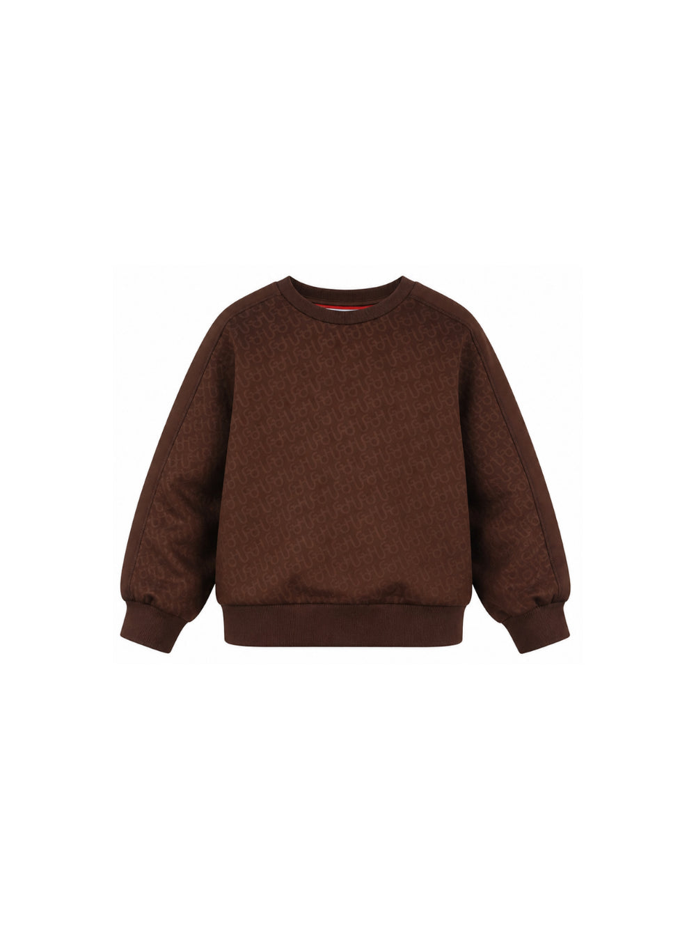 Felpa per bambino Hugo Kids marrone con motivo con monogramma G01229 33G Hugo KIDS 