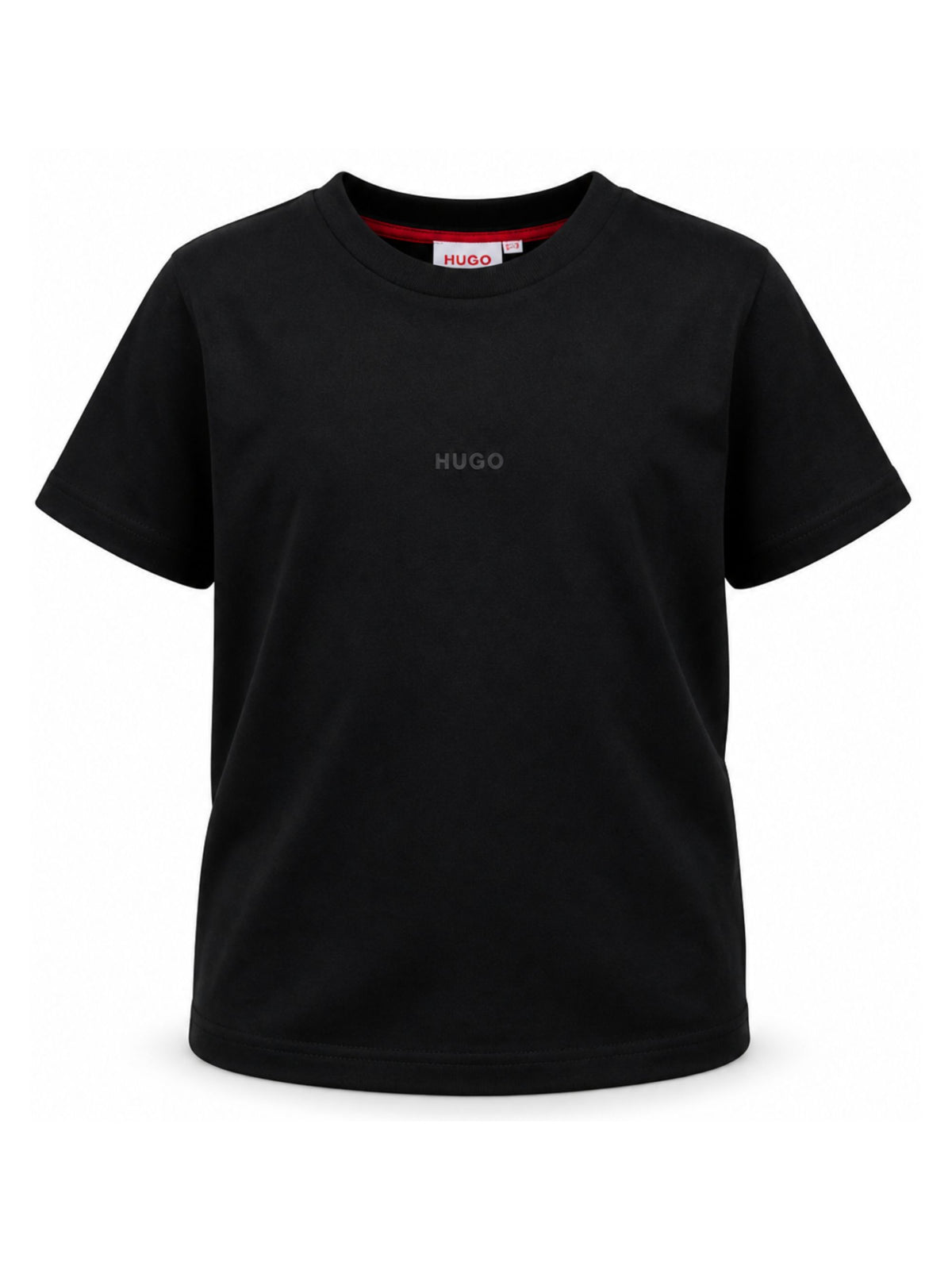 T-shirt per bambino Hugo Kids nera con logo sul davanti G01240 09B Hugo KIDS 