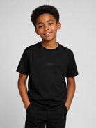 T-shirt per bambino Hugo Kids nera con logo sul davanti G01240 09B Hugo KIDS 